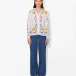 Elegant Sheer Embroidered Blouse