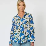Floral Elegance Linen Button Up Shirt