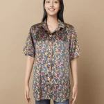 Floral Pattern Button-Up Shirt